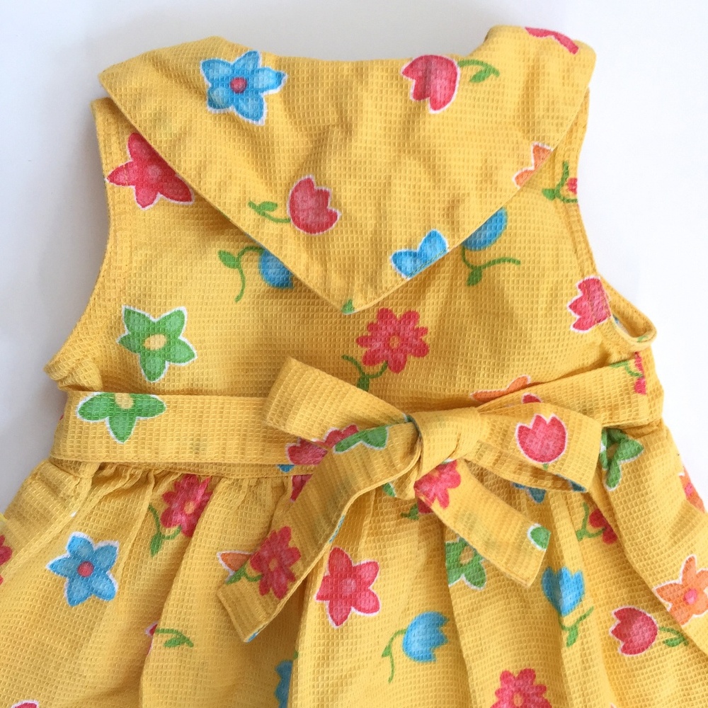Baby B'Gosh Vintage Yellow Floral Dress NWOT - Picture 5 of 8